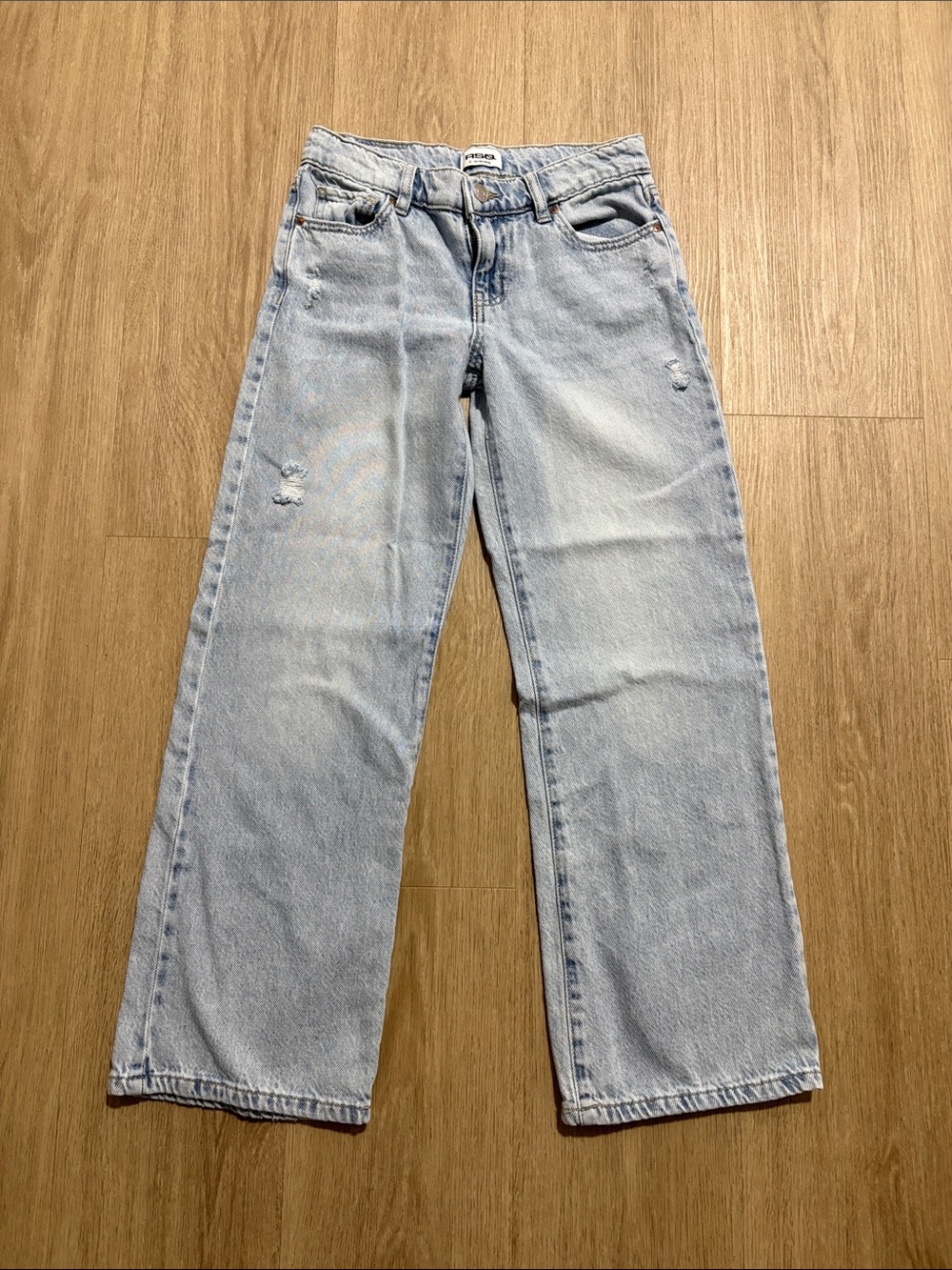 RSQ Light Blue Low-Rise Wide-Leg Girls Jeans